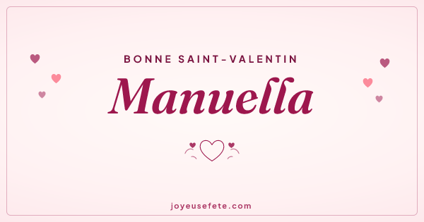 Image « Bonne Saint-Valentin Manuella » au format large