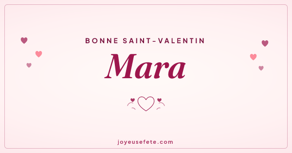 Image « Bonne Saint-Valentin Mara » au format large