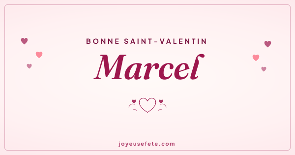Image « Bonne Saint-Valentin Marcel » au format large