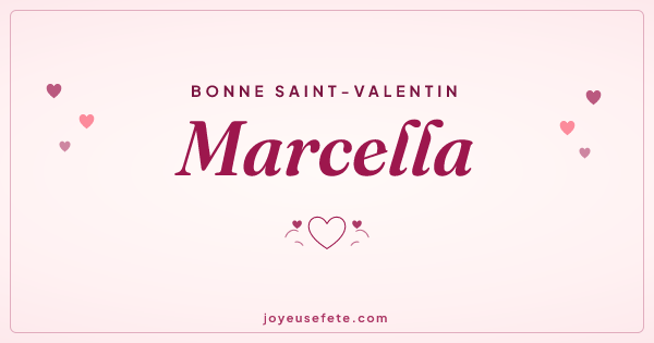 Image « Bonne Saint-Valentin Marcella » au format large
