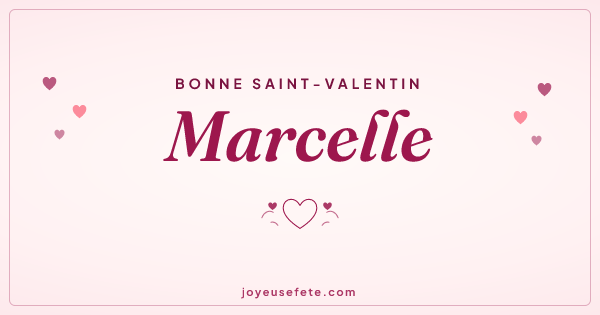 Image « Bonne Saint-Valentin Marcelle » au format large
