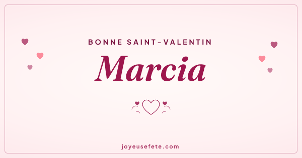 Image « Bonne Saint-Valentin Marcia » au format large