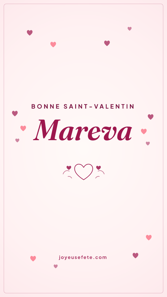 Image « Bonne Saint-Valentin Mareva » au format story