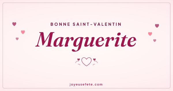 Image « Bonne Saint-Valentin Marguerite » au format large