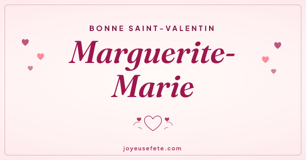 Image « Bonne Saint-Valentin Marguerite-Marie » au format large