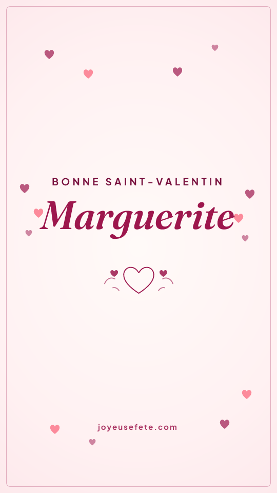Image « Bonne Saint-Valentin Marguerite » au format story
