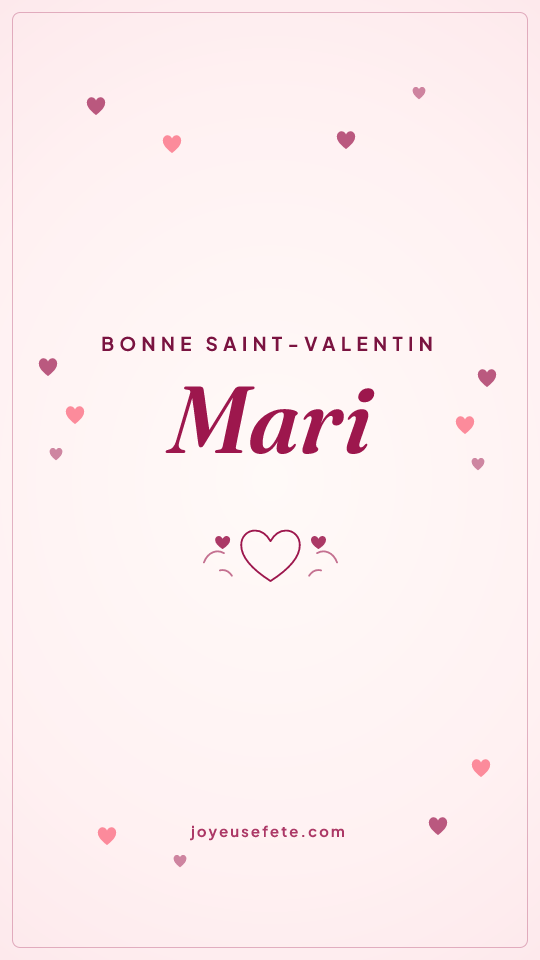 Image « Bonne Saint-Valentin Mari » au format story