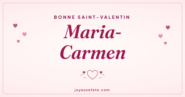 Image « Bonne Saint-Valentin Maria-Carmen » au format large