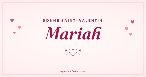 Image « Bonne Saint-Valentin Mariah » au format large