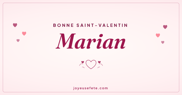 Image « Bonne Saint-Valentin Marian » au format large