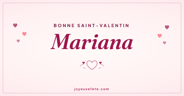 Image « Bonne Saint-Valentin Mariana » au format large