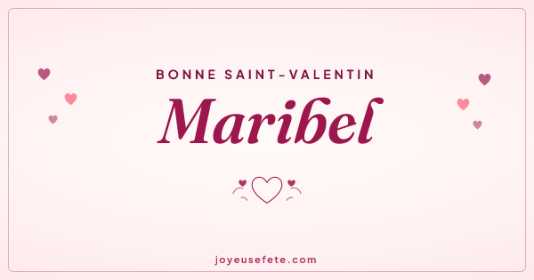 Image « Bonne Saint-Valentin Maribel » au format large