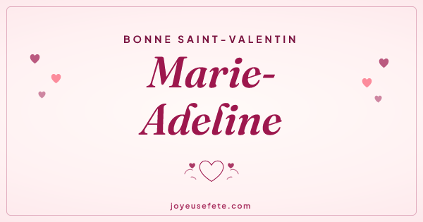 Image « Bonne Saint-Valentin Marie-Adeline » au format large