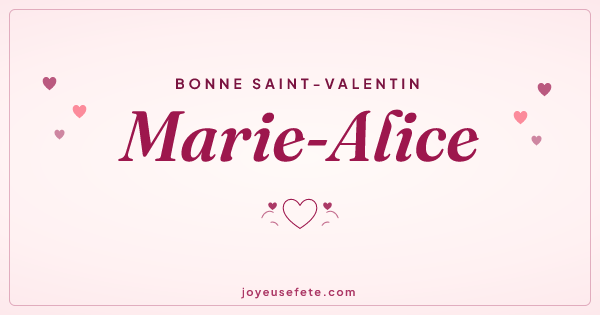 Image « Bonne Saint-Valentin Marie-Alice » au format large