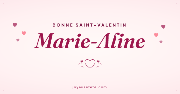 Image « Bonne Saint-Valentin Marie-Aline » au format large