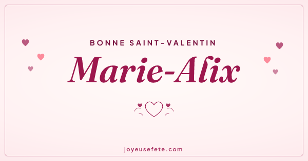 Image « Bonne Saint-Valentin Marie-Alix » au format large