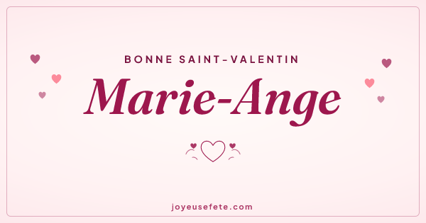 Image « Bonne Saint-Valentin Marie-Ange » au format large