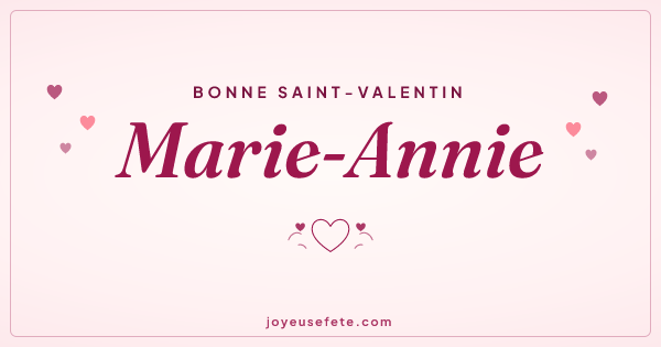 Image « Bonne Saint-Valentin Marie-Annie » au format large