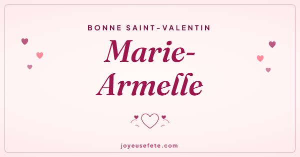 Image « Bonne Saint-Valentin Marie-Armelle » au format large