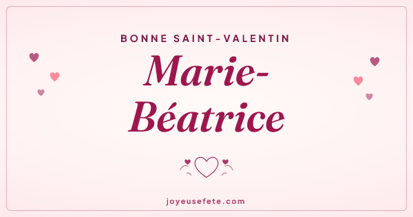Image « Bonne Saint-Valentin Marie-Béatrice » au format large