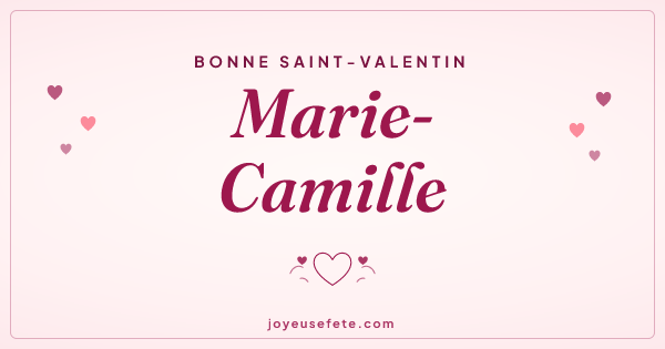 Image « Bonne Saint-Valentin Marie-Camille » au format large