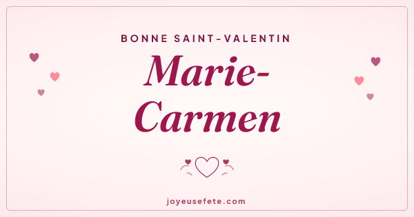 Image « Bonne Saint-Valentin Marie-Carmen » au format large