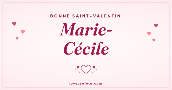 Image « Bonne Saint-Valentin Marie-Cécile » au format large
