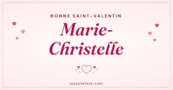 Image « Bonne Saint-Valentin Marie-Christelle » au format large