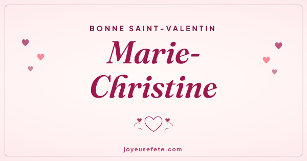 Image « Bonne Saint-Valentin Marie-Christine » au format large
