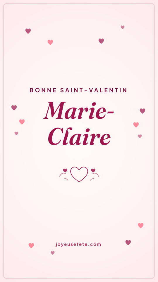 Image « Bonne Saint-Valentin Marie-Claire » au format story