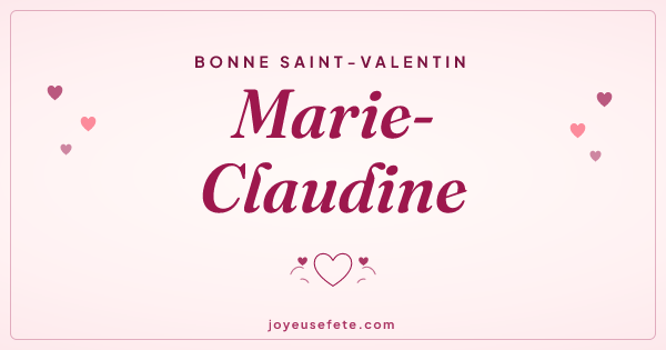 Image « Bonne Saint-Valentin Marie-Claudine » au format large