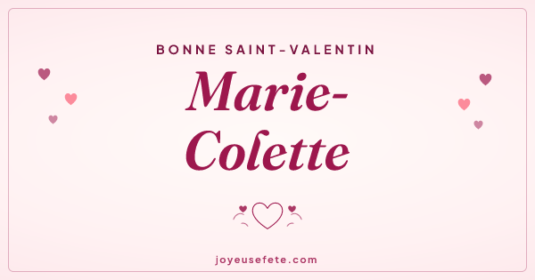 Image « Bonne Saint-Valentin Marie-Colette » au format large