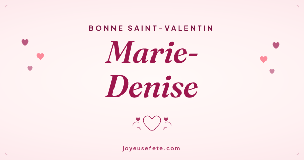 Image « Bonne Saint-Valentin Marie-Denise » au format large