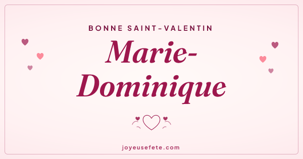 Image « Bonne Saint-Valentin Marie-Dominique » au format large