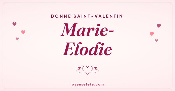 Image « Bonne Saint-Valentin Marie-Elodie » au format large