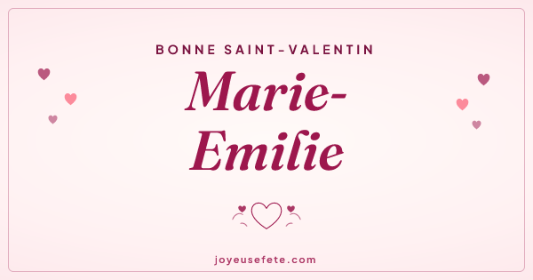 Image « Bonne Saint-Valentin Marie-Emilie » au format large
