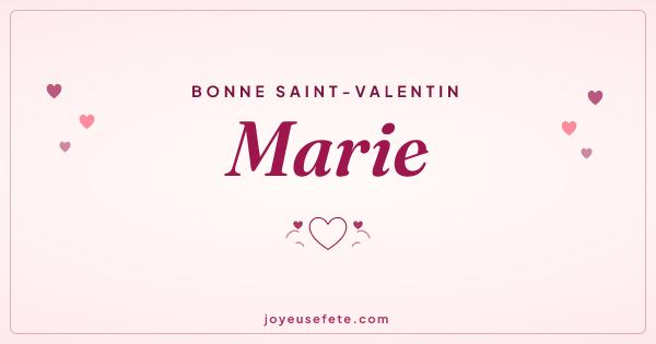 Image « Bonne Saint-Valentin Marie » au format large