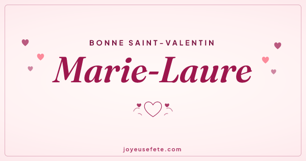 Image « Bonne Saint-Valentin Marie-Laure » au format large