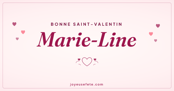 Image « Bonne Saint-Valentin Marie-Line » au format large