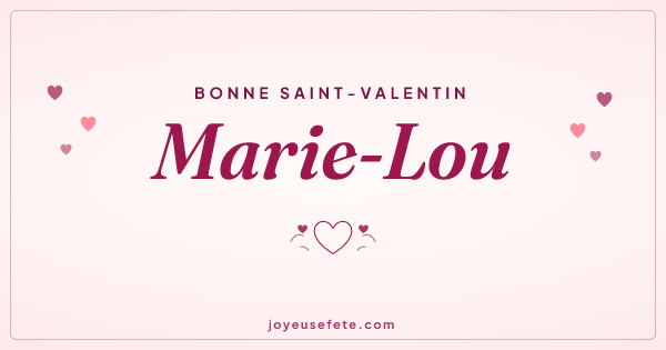 Image « Bonne Saint-Valentin Marie-Lou » au format large