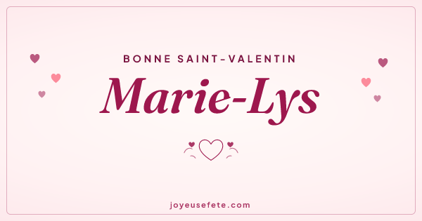 Image « Bonne Saint-Valentin Marie-Lys » au format large