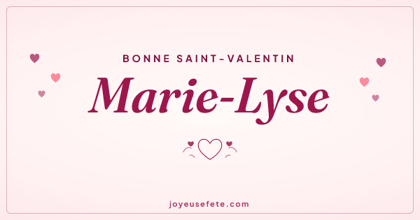 Image « Bonne Saint-Valentin Marie-Lyse » au format large