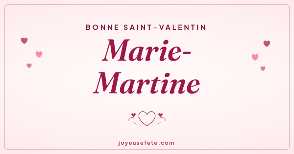 Image « Bonne Saint-Valentin Marie-Martine » au format large