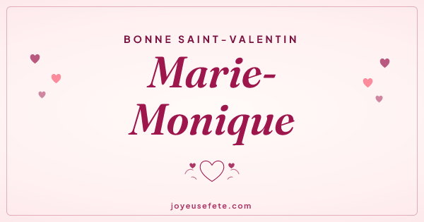 Image « Bonne Saint-Valentin Marie-Monique » au format large