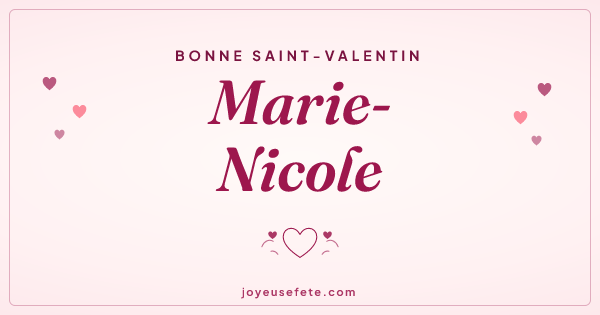 Image « Bonne Saint-Valentin Marie-Nicole » au format large