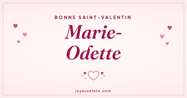 Image « Bonne Saint-Valentin Marie-Odette » au format large