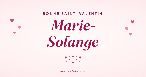 Image « Bonne Saint-Valentin Marie-Solange » au format large