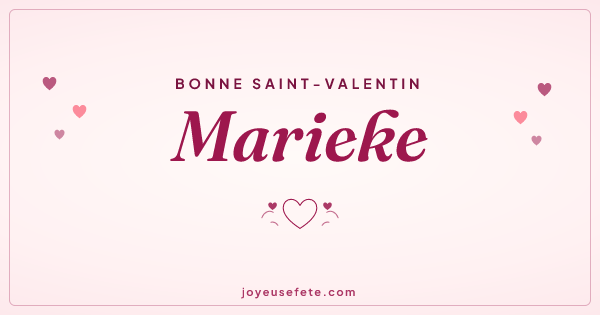 Image « Bonne Saint-Valentin Marieke » au format large