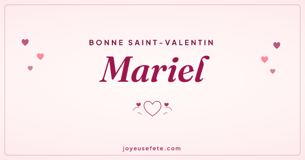 Image « Bonne Saint-Valentin Mariel » au format large
