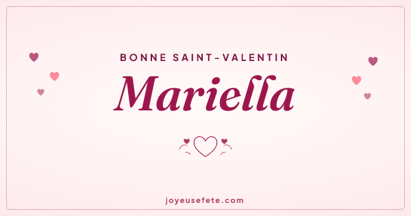 Image « Bonne Saint-Valentin Mariella » au format large